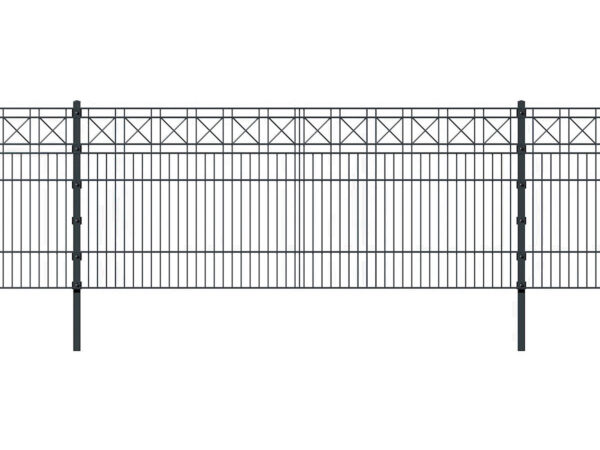 U-Profil-Schmuckmatte Kreuz – Klassisches Muster mit hoher Stabilität für dekorative und funktionale Zaunanlagen in privaten und gewerblichen Bereichen.